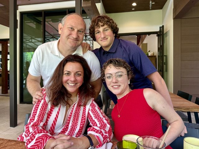 David Coher with his family